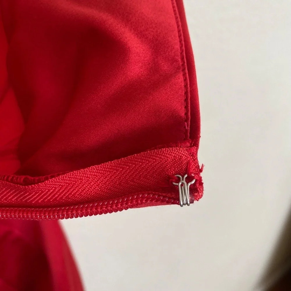 House of CB “Lulu” Red Asymmetric Drape Midi Corset Dress NWOT size XS - Picture 15 of 16